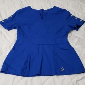 Jaanuu Royal Blue Scrub Set